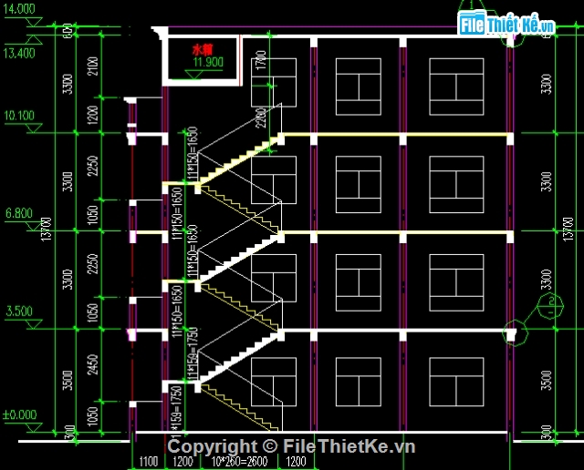 nhà 4 tầng,nhà 4 tầng đẹp,cad nhà 4 tầng
